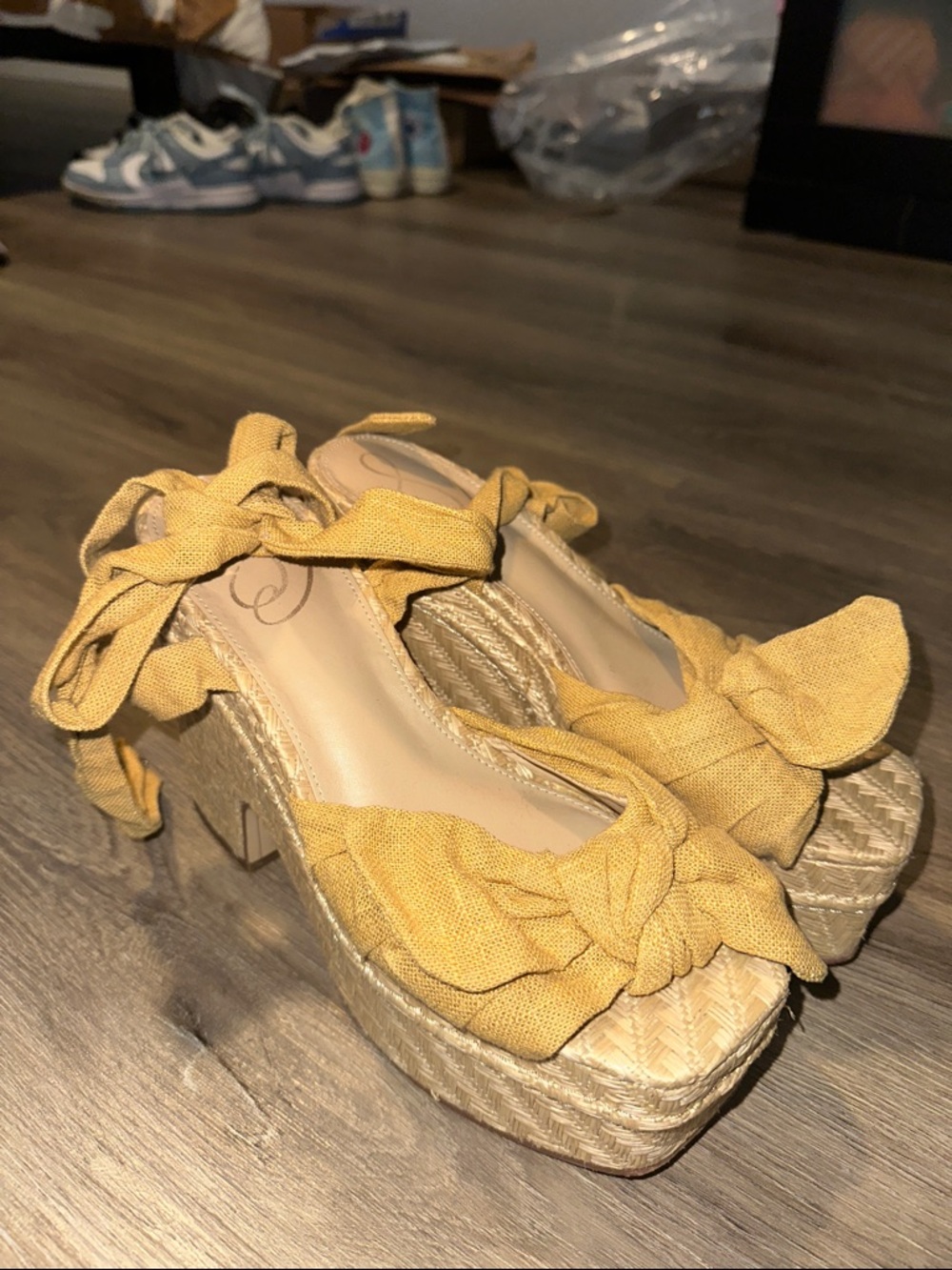 Lace up wedges